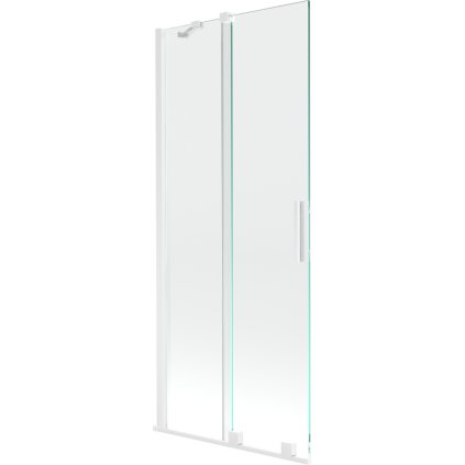 Mexen Velar, 2 szárnyas eltolható kádparaván 85 x 150 cm, 8mm átlátszó üveg, fehér, 896-085-000-01-20