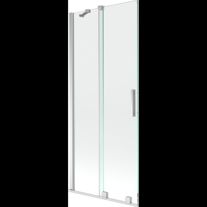 Mexen Velar, 2 szárnyas eltolható kádparaván 85 x 150 cm, 8mm átlátszó üveg, króm profil, 896-085-000-01-01