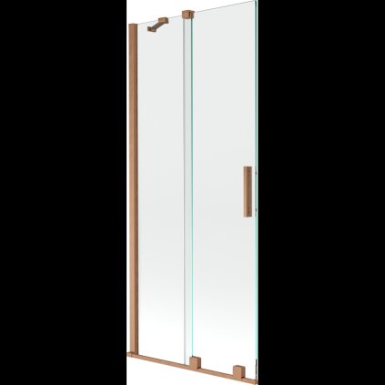 Mexen Velar, 2 szárnyas eltolható kádparaván 85 x 150 cm, 8mm átlátszó üveg, rézmatt, 896-085-000-01-65