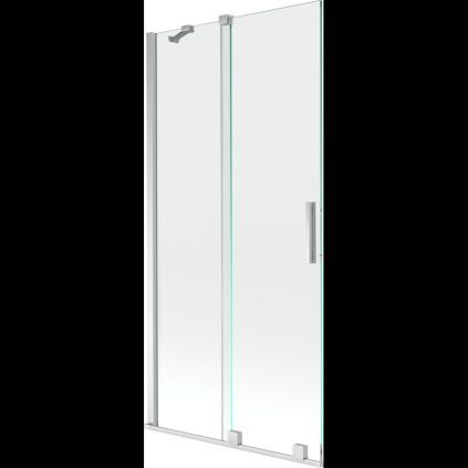 Mexen Velar, 2 szárnyas eltolható kádparaván 90 x 150 cm, 8mm átlátszó üveg, króm profil, 896-090-000-01-01