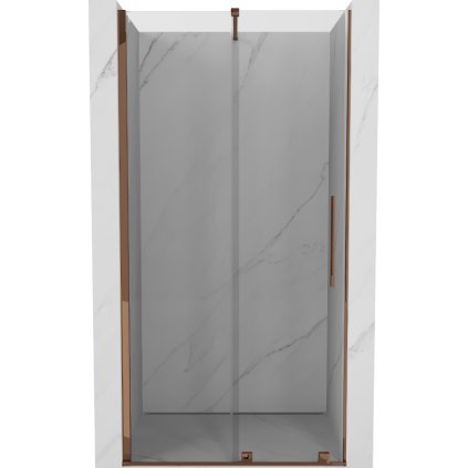 Mexen Velar, nyitható tolóajtó 110x200 cm, 8mm átlátszó üveg, rózsaszín arany, 871-110-000-01-60