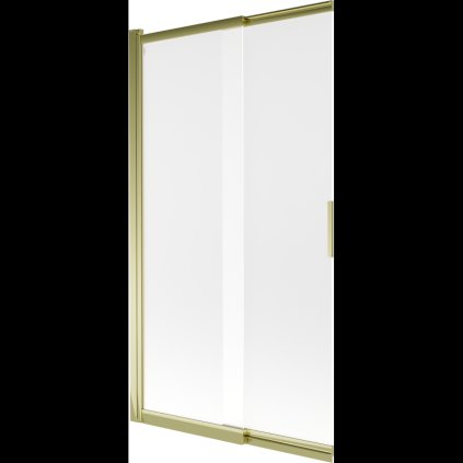 Mexen Fox, 2 szárnyas kádparaván 100x150 cm, 5 mm mattüveg, arany fényes profil, 891-100-002-50-30