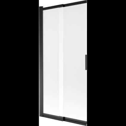 Mexen Fox, 2 szárnyas kádparaván 85x150 cm, 5 mm matt üveg, fekete profil, 891-085-002-70-30