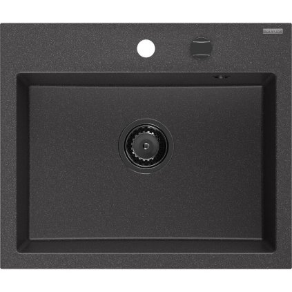326177 mexen oscar 1 komorovy granitovy drez 580x490x205 mm cierna skvrnita 6519581000 76 b