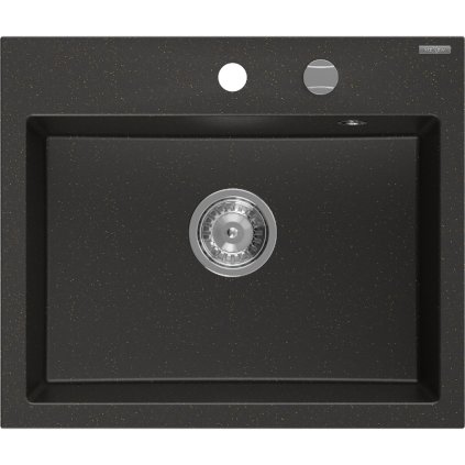 324056 mexen oscar 1 komorovy granitovy drez 580x490x205 mm cierna zlata metaliza 6519581000 75