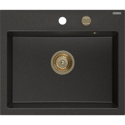 324077 mexen oscar 1 komorovy granitovy drez 580x490x205 mm cierna zlata metaliza 6519581000 75 g