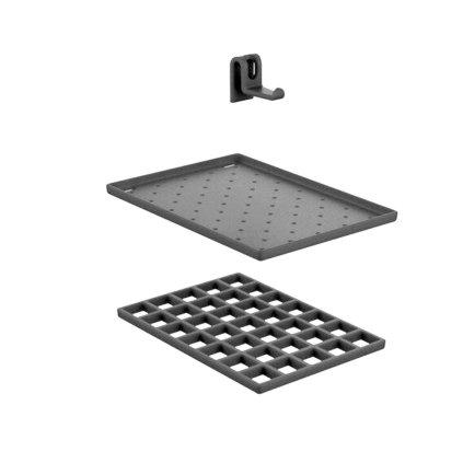 Mereo, lefolyó és tároló rács + kampók rögzítő tartozékokkal Multiset mosogatóhoz, MER-PR7181S (60006000099)