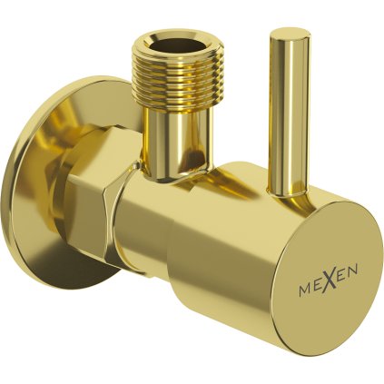 Mexen R1, sarokszelep akkumulátorhoz 1/2"x3/8", arany fényes, 79970-50