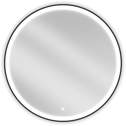 Mexen Esso kerek LED háttérvilágítású fürdőszobai tükör 90cm 6000K páramentes fűtőbetét fekete keret 9825-090-090-611-70
