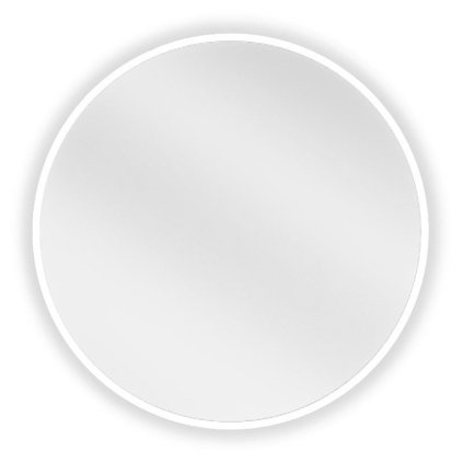 Mexen Loft, kerek fürdőszobai tükör 40 cm, keret színe fehér, 9850-040-040-000-20