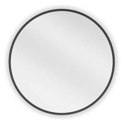 Mexen Loft, kerek fürdőszobai tükör 40 cm, keret színe fekete matt, 9850-040-040-000-70