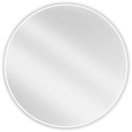 Mexen Loft, kerek fürdőszobai tükör 90 cm, keret színe fehér, 9850-090-090-000-20