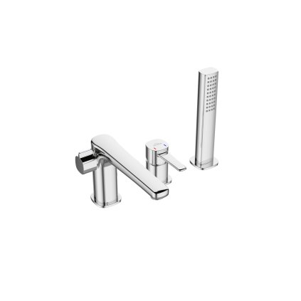 Invena Trend, 3-lyukú fürdőcsaptelep, króm, INV-BW-02-S01-V