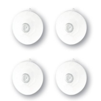 Erga NIAGARA, tapadókorongok tartozékokhoz (4 db-os csomag), átlátszó, ERG-04454