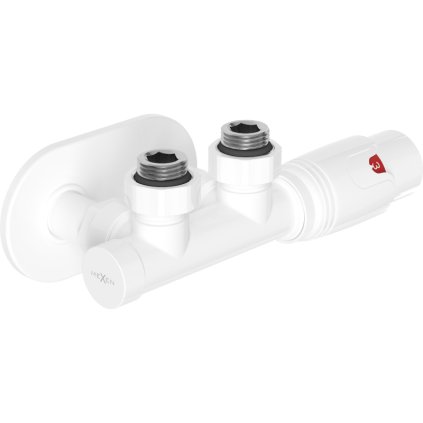 Mexen G00, termosztatikus szelep csatlakozó készlet központi csatlakozáshoz DN50 + fedél, fehér, W907-900-905-20