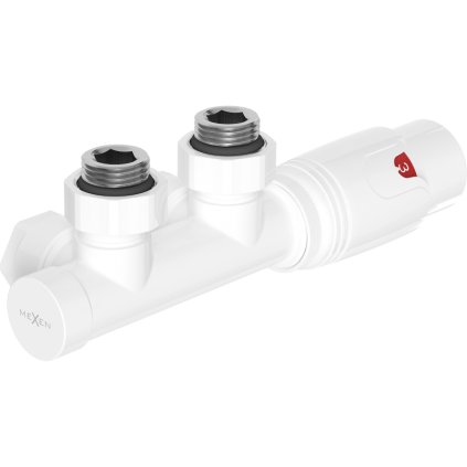 Mexen G00, termosztatikus szelep csatlakozó készlet központi csatlakozáshoz DN50, Duplex, fehér, W907-900-20