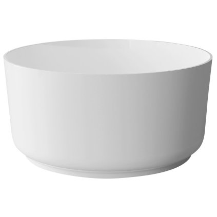 Polysan, ESTATIS szabadon álló kád öntött márvány ø110x51cm, fehér matt, 93868