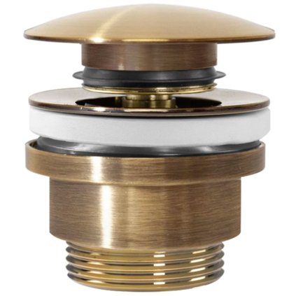 Rea, zárható mosogató dugó ClickClack típusú, univerzális, sárgaréz, REA-A8110