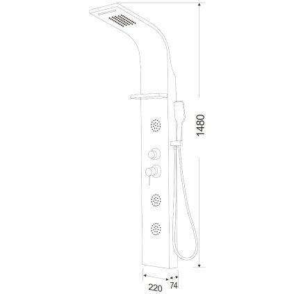 358184 1 mexen borg sprchovy panel cierna 7615 03 70