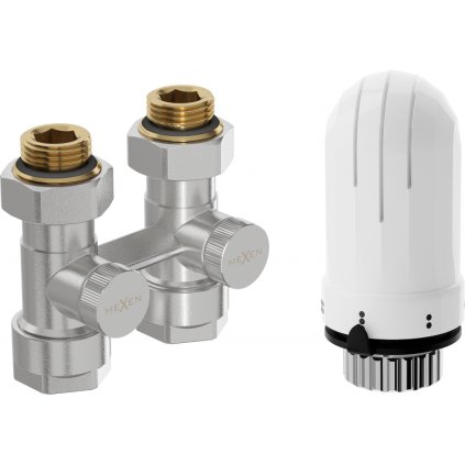 Mexen G03, termosztatikus készlet DN50, szög 1/2"x16 mm és termosztatikus fej M30x1,5 mm, acél, W912-016-938-01