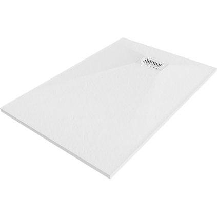 Mexen Hugo, téglalap alakú zuhanytálca SMC 100 x 80 cm, fehér, fehér huzat, 42108010-W