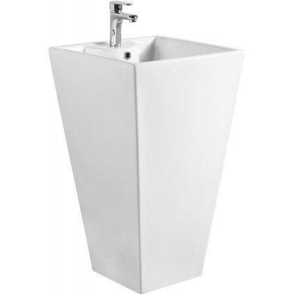 Mexen Pia, szabadon álló mosdókagyló 47x47x83 cm, fehér, 26104700