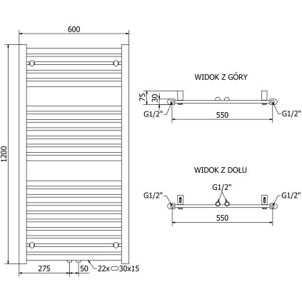 322724 mexen hades vykurovacie teleso 1200x600 mm 659 w antracitova w104 1200 600 00 66