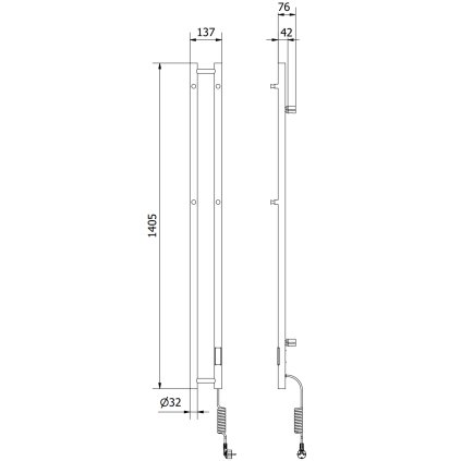 352967 mexen pino elektricke vykurovacie teleso s vesiakmi na uteraky 1405x137 mm 150 w biela w301 1405 137 00 20