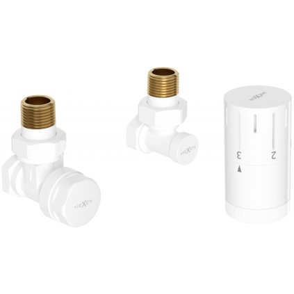Mexen, Mexen G05 készlet termosztatikus sarok, fehér - W901-958-20