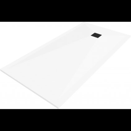 Mexen, Mexen Stone+ kompozytowy prostokątny brodzik 180 x 100 cm, fehér, maskownica fekete - 44101018-B