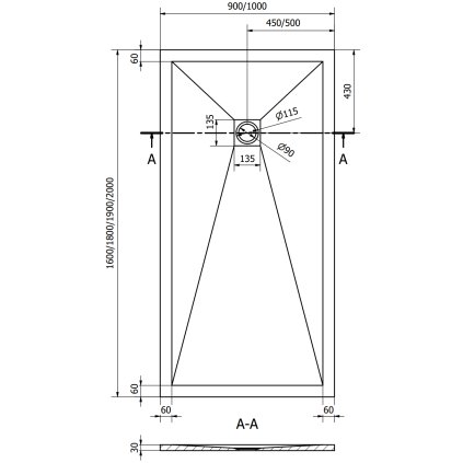 356390 mexen stone obdlznikova vanicka z mineralneho kompozitu 200 x 90 cm cierna zlata leskla krytka 44709020 g