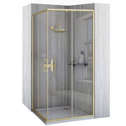 374626 rea city sprchovaci kut s posuvnymi dverami 80x100 cm zlata matna rea k6445