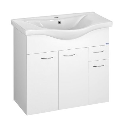 Aqualine, KERAMIA FRESH mosdószekrény 74,5x74x34,7cm, fehér, 50082A
