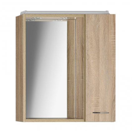 389656 aqualine zoja keramia fresh galerka s led osvetlenim 60x60x14cm prava dub platin 45028