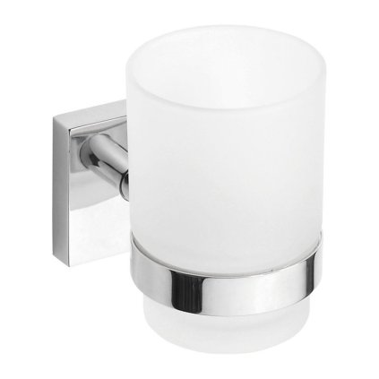 Sapho, X-SQUARE csésze, tejüveg, króm, XQ903