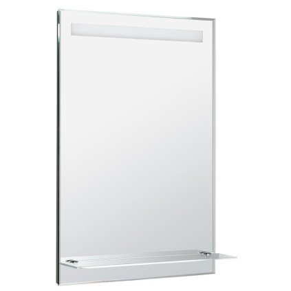 Aqualine, LED háttérvilágítású tükör 60x80cm, üvegpolc, gombos kapcsoló, ATH53