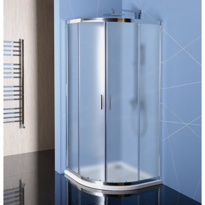 Polysan, EASY LINE negyedkör alakú zuhanyparaván 900x900mm, üveg BRICK, EL2638