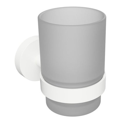 Sapho, X-ROUND WHITE akasztós csésze, tejüveg, fehér szőnyeg, XR903W