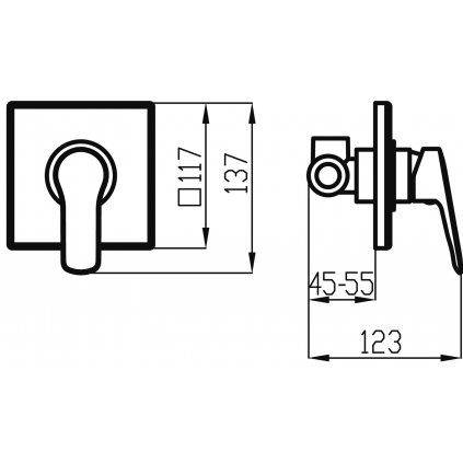 420446 novaservis sprchova baterie podomitkova metalia 54 chrom 54050 0