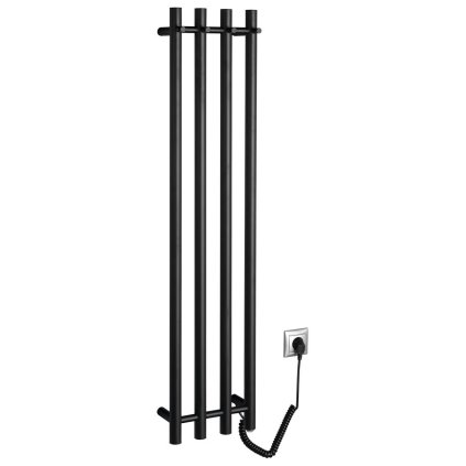 Sapho, PAPINADO elektromos törölközőszárító, 263x1200mm, 85W, fekete matrac, ER350