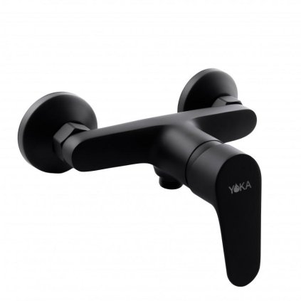 Erga Beso, fali zuhanycsaptelep 150mm, fekete matt, ERG-YKA-BW.BESO-BLK