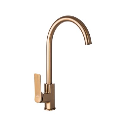 Invena Neri, magas mosogató csaptelep h-385, réz matt, INV-BZ-P1-014-L