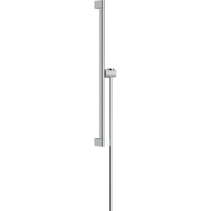 Hansgrohe Unica, zuhanyrúd S Puro 650 mm könnyen csúsztatható tartóval és zuhanytömlővel, króm, HAN-24402000