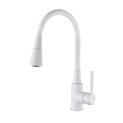 Invena Hula, magas mosogató csaptelep 2 funkciós, fehér, INV-BZ-85-P02-L