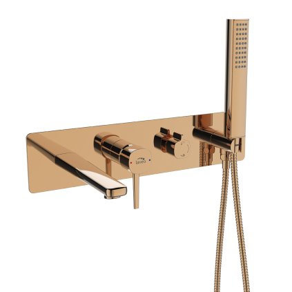 Laveo Pola, rejtett kádcsaptelep i-BOX beépítési rendszerrel, rózsaszín arany, LAV-BAP_811P