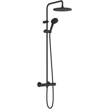 Hansgrohe Vernis Blend, Showerpipe 240 1jet EcoSmart 9 l, termosztáttal, fekete matt, HAN-26428670