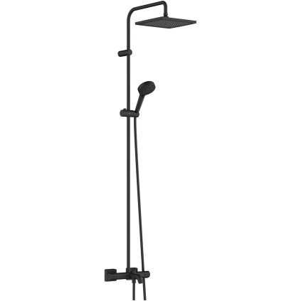 Hansgrohe Vernis Shape, Showerpipe 240 1jet kád termosztáttal, fekete matt, HAN-26900670