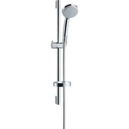 Hansgrohe Croma 100, zuhanykészlet Vario EcoSmart 9 l/perc zuhanyrúddal 65 cm és szappantartóval, króm, HAN-27776000