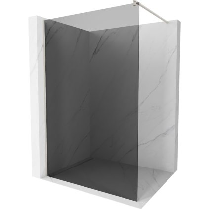 Mexen Kioto, Walk-In zuhany paraván 100 x 200 cm, 8mm szürke üveg, csiszolt acél profil, 800-100-101-97-40
