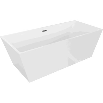 Mexen Lita, szabadon álló kád 170 x 75 cm, fehér, szálcsiszolt grafit túlfolyó, 52121707500-95